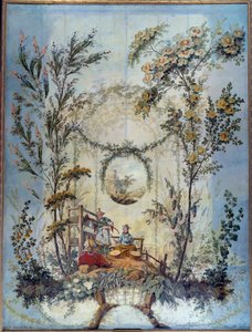 中国风：代表中国场景的装饰面板，由让·皮勒芒 (Jean Pillement)（1728-1808 年）执导