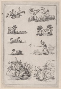 Chinoiserie装饰品，约1760-85。 作者 让·巴蒂斯特·皮列曼
