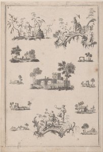 Chinoiserie装饰品，约1770年。 作者 让·巴蒂斯特·皮列曼