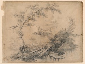 素描，中国式幻想，约 1780 年 作者 让·巴蒂斯特·皮列曼