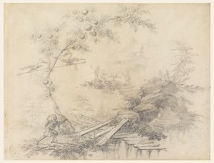 素描，中国式幻想，约 1780 年 作者 让·巴蒂斯特·皮列曼