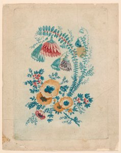 来自 "Nouvelle Suitte de Cahiers de fleurs idéales" 的奇妙花朵图案 作者 安妮·艾伦