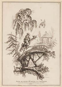 扉页，"Suite de douze Pêcheurs et Chasseurs"（《十二钓鱼者与狩猎者》续篇） 作者 老让·雅克·艾薇儿