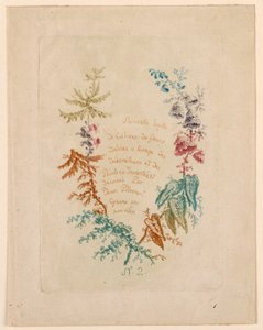Nouvelle Suitte de Cahiers de fleurs idéales" 第 2 号扉页 作者 安妮·艾伦