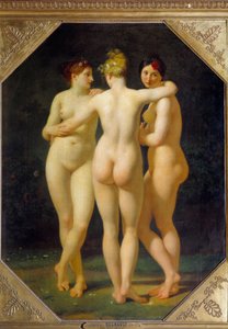The three Graces. Painting by Jean Baptiste Regnault (1754-1829)