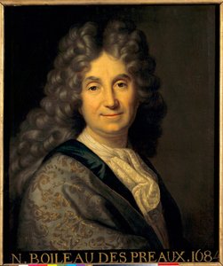 Nicolas Boileau Despreaux (Boileau-Despreaux) (1636-1711) 的肖像 - Jean Baptiste Santerre (1651-1717) 的绘画 作者 让·巴蒂斯特·桑特尔