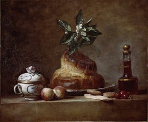 面包或甜点。 （ 1763 年，布面油画） 作者 让·巴蒂斯特·西蒙·查尔丁