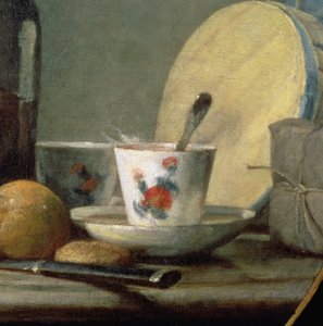 杏子罐，1758年，细节 作者 让·巴蒂斯特·西蒙·查尔丁