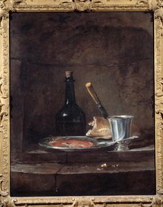 午餐的遗憾也说是银杯。让-巴蒂斯特-西芒-夏尔丹（1699 - 1779）的画作。 作者 让·巴蒂斯特·西蒙·查尔丁