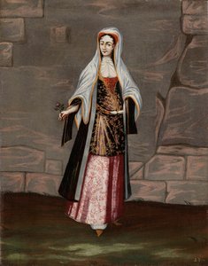 米克诺斯岛的女人 作者 Jean Baptiste Vanmour（工作室）