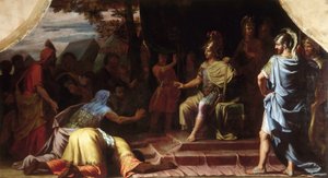 亚历山大大帝（Alexander the Great）受到体操哲学家Calanus献祭的死亡消息