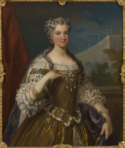 Marie Leszczynska (Leczinska)，波兰贵族和法国王后 - 法国王后 Marie Leszczynska（1703-1768 年）的肖像，Van Loo，Jean Baptiste，此后复制（1684-1745 年）。 布面油画。 尺寸：104x82 厘米。 斯德哥尔摩国家博物馆