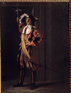 教廷卫队的瑞士 让-巴尔博（1718-1762）的画作。18世纪。贝桑松，美术博物馆