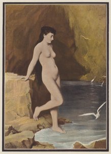 石窟中的仙女（彩色石版画）