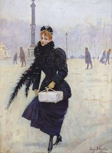 1890年，协和广场的巴黎女人