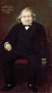 法国历史学家、哲学家、语言学家和作家约瑟夫-欧内斯特-勒南（1823-1892 年）肖像，让-贝罗（1849-1935 年）创作，绘画 作者 让·贝罗