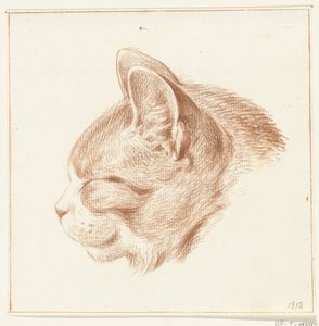 猫头，向左