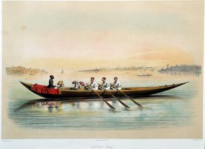 奥斯曼帝国“君士坦丁堡的一艘船”让·布林德西的水彩画（1826-1888）