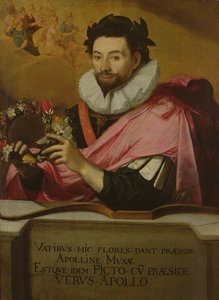 Jean de Caulet画象与Apollos冠，1635