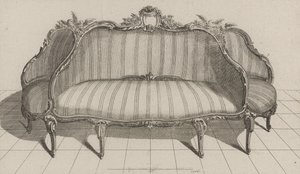 Canapé à Jouë dans le gout Pictoresque, published mid-1770s (engraving on laid paper) 作者 吉恩·查尔斯（Deanafosse）