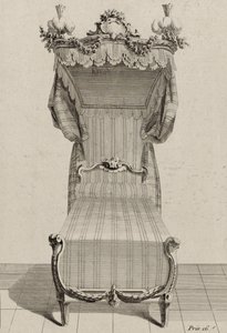 Lit à la Française，1770 年代中期出版（雕刻在纸上） 作者 吉恩·查尔斯（Deanafosse）