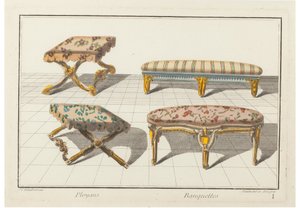 Ployans，Banquettes。 c.1768年，新的历史图示学或象形文字属性。
