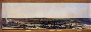 俄罗斯的运动。"1812年9月7日莫斯科瓦战役全景"。拿破仑一世-波拿巴（1769-1821）的法国人与米哈伊尔-戈列尼契夫-库图佐夫（Golenishchev Kutuzov）率领的俄罗斯帝国军队之间的莫斯科战役（也是博罗迪诺战役）。