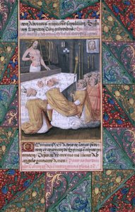 拉特女士。 QvI126 f.112圣体圣事，来自“路易·奥尔良时报”，1469年 作者 Jean Colombe