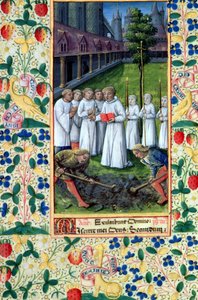 拉特女士。 QvI126 f.80v埋葬，来自“路易斯奥尔良时报”，1469年