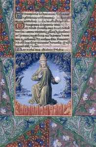 拉特女士。 QvI126 f.89基督陛下，来自“路易斯奥尔良小时之书”，1469 作者 Jean Colombe