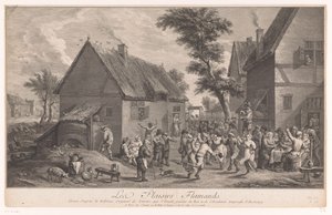 客栈前跳舞的人们
Les Plaisirs Flamands 作者 让·达勒（JeanDaullé）