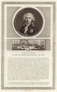 Charles Alexandre的肖像，Calonne的子爵 作者 Jean Duplessi Bertaux