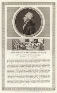 Val-de-Grace的Jean-Baptiste，Baron de Cloots的肖像 作者 Jean Duplessi Bertaux