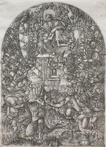 启示录：圣约翰召唤到天堂，1555年。 作者 让·杜维
