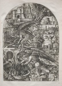 启示录》。撒旦束缚了一千年，1546-1555。 作者 让·杜维