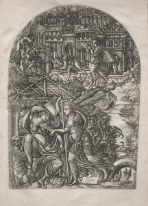 启示录：天使向圣约翰展示新耶路撒冷，1546-1556年。 作者 让·杜维