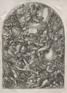 启示录：阳光下的天使叫猛禽，1546-1556年。 作者 让·杜维