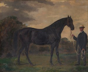 风景中的奇彭代尔和新郎，约 1837-1900 年（布面油画） 作者 让·爱德华·拉克雷特尔