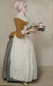 巧克力女郎La BelleChocolatièrede Vienne，c。 1745