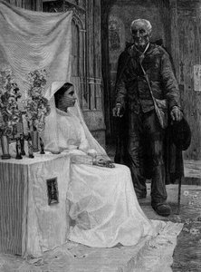 献给上帝。根据Jean Eugene Buland (1852-1926)的画作绘制的版画。19世纪。载于1月1日《图解世界》第1240期