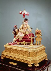 1844年歌唱课的自动机（混合媒体） 作者 让·尤金·罗伯特