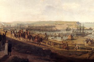 拿破仑一世皇帝于 1804 年 7 月参观了布洛涅营地。 Jean Francois Hue (1751-1823) 1804 年作画。 1,9x2,26 m 作者 让·弗朗索瓦·顺化