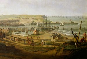 1804年7月，拿破仑在布洛涅参观营地，1806年的港口细节 作者 让·弗朗索瓦·顺化
