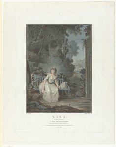 杜加松夫人的便帽
尼娜唉，唉！亲爱的人不再回来（标题见实物） 作者 克劳德（Claude Jean Baptiste Hoin）