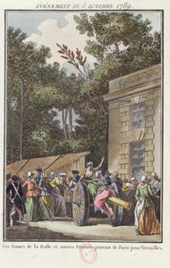 1772年10月5日，Les Halles的女性游行到凡尔赛宫