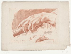 用两只手打印标题 III.e Cahier de Principes de Dessins d