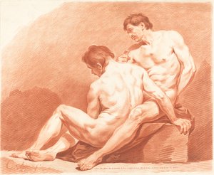两个男性裸体，约1774年。