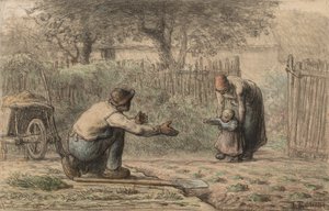 第一步，c。 1858-1866。 作者 让·弗朗索瓦·米勒