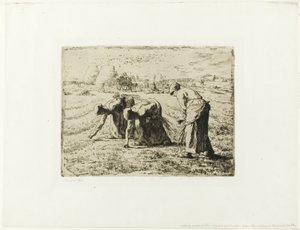 推独轮车的农民 作者 Jean-Francois Millet