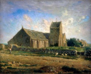 格雷维尔教堂（c1871-1874） 作者 Jean Francois Millet
